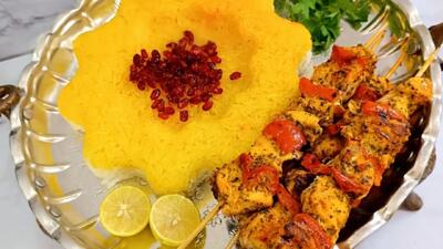 آموزش جوجه کباب لبنانی نرم و خوشمزه در تابه با طعم کاملاً متفاوت و بی نظیر