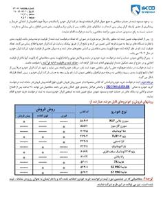 اطلاعیه جدید ایران خودرو  / مرداد 1404