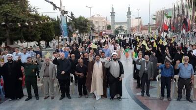 تجمع اعتراضی مردم آمل علیه نسل‌کشی صهیونیست‌ها