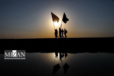 عکس/ پیاده روی زائران اربعین از مسیر «رأس‌البیشه» عراق