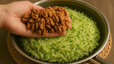 هیچکس باورش نمیشد این غذا با کدو سبز درست شده ! اینقدر خوشمزست که حاضرم هفته ای ۳ بار بپزم