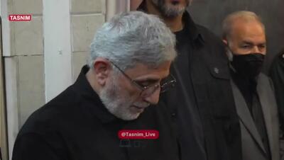 سردار قاآنی در مراسم چهلمین روز شهادت سردار سلامی +فیلم