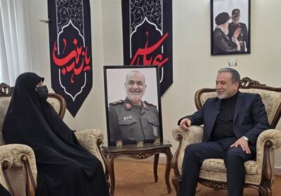 دیدار وزیر امور خارجه با خانواده شهید سردار سلامی - تسنیم