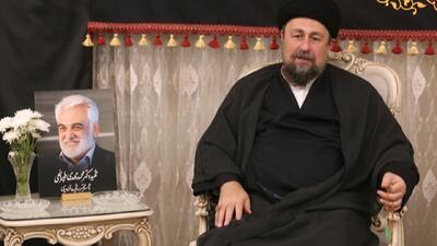 دیدار سید حسن خمینی با خانواده شهید سپهبد حسین سلامی