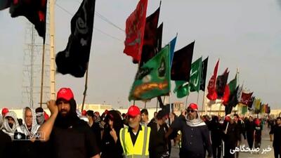 کاروان بزرگ مشایه عشاق الحسین در راه کربلا + فیلم