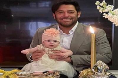 چهره ها در زمان؛ تیپ خاص و زیبای آپامه برادر زاده رضا گلزار در آغوش پدرش بردیا / لحظه‌ای شیرین و از عشق خانوادگی