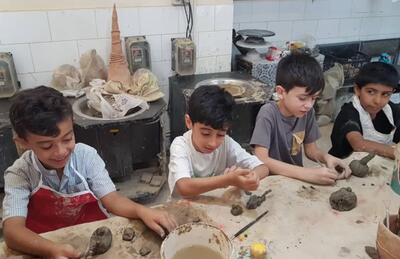 برگزاری دوره آموزشی سفالگری برای کودکان در عمارت تاریخی داعی