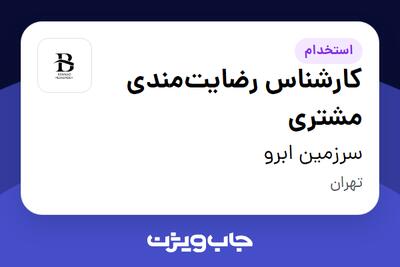 استخدام کارشناس رضایت‌مندی مشتری - خانم در سرزمین ابرو