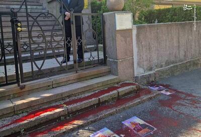 عکس/ بستن سفارت مصر در فنلاند در اعتراض به تداوم نسل‌کشی در غزه