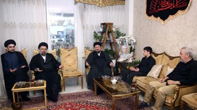 دیدار سید حسن خمینی با خانواده سپهبد شهید محمد باقری