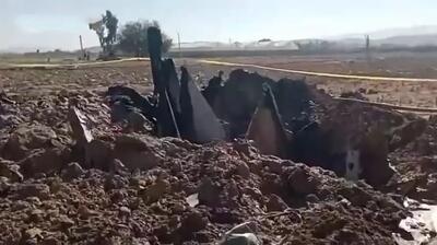 تصاویری از سقوط هواپیمای آموزشی - نظامی در کازرون (فیلم)