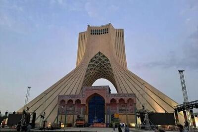 احداث سازه مجاور برج آزادی بدون تایید میراث فرهنگی