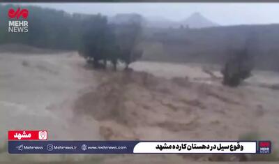 تصاویری از سیل امروز در دهستان کارده مشهد