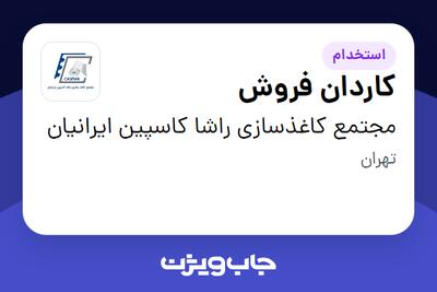 استخدام کاردان فروش - خانم در مجتمع کاغذسازی راشا کاسپین ایرانیان