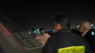 فیلم / جلوگیری استاندار خوزستان از خودکشی یک جوان در اهواز !