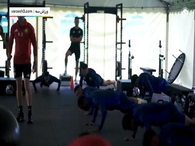 تمرینات پرفشار النصر با حضور رونالدو