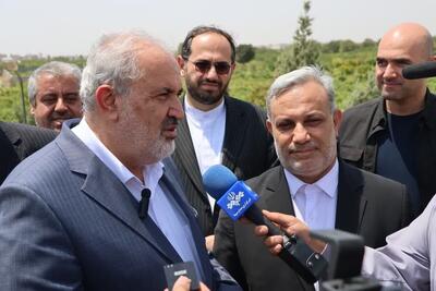 افتتاح مخزن ۱۰ هزار مترمکعبی شهرستان بهارستان با حضور وزیر نیرو