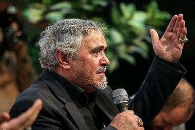 علی انسانی در مسجد حضرت امیر(ع) مرثیه خوانی می کند