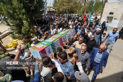 پیکر شهید «نیما کریمی» در اشکذر تشییع شد