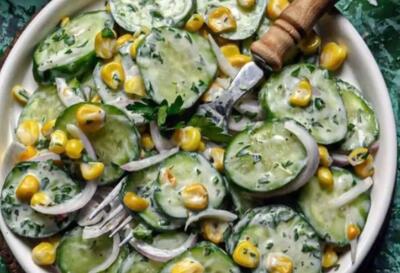 طرز تهیه سالاد تابستانی خوشمزه با سس مخصوص