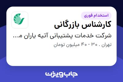 استخدام کارشناس بازرگانی در شرکت خدمات پشتیبانی آتیه یاران مهر ایرانیان