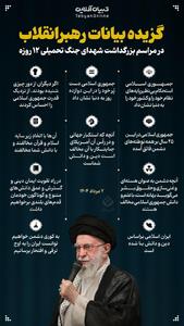 گزیده بیانات رهبر انقلاب در مراسم بزرگداشت شهدای جنگ تحمیلی ۱۲ روزه