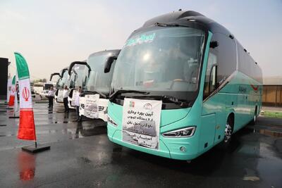 افزایش ظرفیت ناوگان البرز با ورود ۷ اتوبوس جدید برای خدمات‌رسانی به زائران اربعین