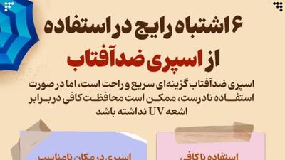۶ اشتباه رایج در استفاده از اسپری ضدآفتاب