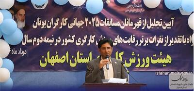 رئیس فدراسیون ورزش کارگری کشور: افتخارآفرینی ورزشکاران اصفهان در سطح جهانی تحسین‌برانگیز است