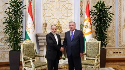 دیدار وزیر امور خارجه با رئیس‌جمهور تاجیکستان