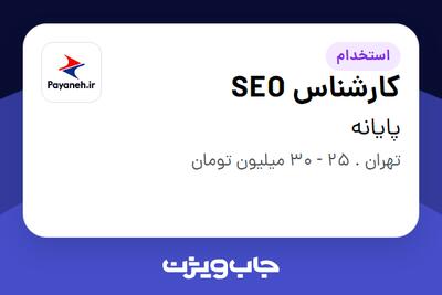 استخدام کارشناس SEO در پایانه