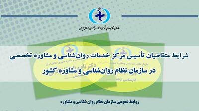 میگنا - شرایط متقاضیان تأسیس مرکز مشاوره روانشناسی از نظر سازمان نظام روان‌شناسی