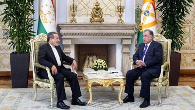 دیدار وزیر امور خارجه با رئیس‌جمهور تاجیکستان