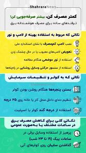 اینفوگرافی| ترفندهای ساده برای مصرف هوشمندانه برق