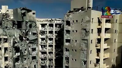 تصاویر شبکه 12 اسرائیل از قدرت تخریب موشک‌های ایران