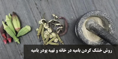 روش خشک کردن بامیه در خانه و تهیه پودر بامیه خشک + خواص آن برای دیابت