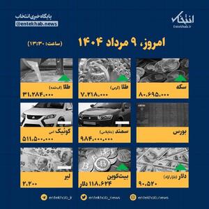اینفوگرافیک / امروز ۹ مرداد قیمت ها چقدر است؟