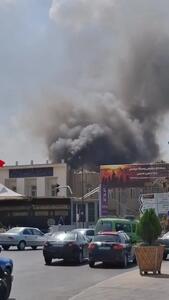 آتش سوزی شدید در محدوده بیمارستان قائم مشهد