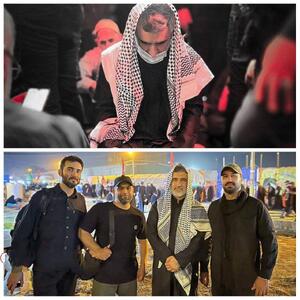 برای اولین‌بار منتشر شد/ تصویری از شهید حاجی زاده در اربعین سال گذشته!