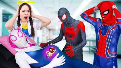 کارتون نبرد مرد عنکبوتی و اسپایدرمن | spiderman | نوزاد جدید مرد عنکبوتی