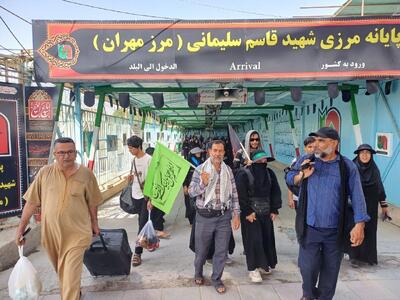 وضعیت تردد در مرز مهران طی شامگاه پنجشنبه