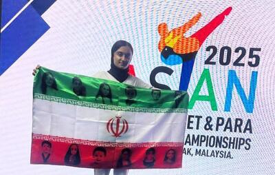 اقدام زیبای رحیمی به یاد کودکان شهید و مظلوم جنگ تحمیلی ۱۲ روزه/ پرچمی منقش به تصاویر فرزندان ایران