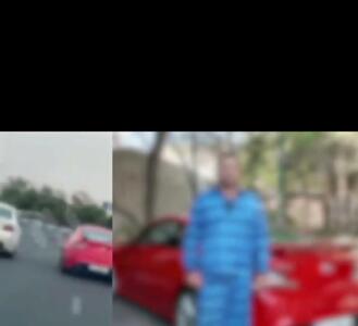 فیلم دستگیری راننده هنجارشکن قمه به دست در تبریز