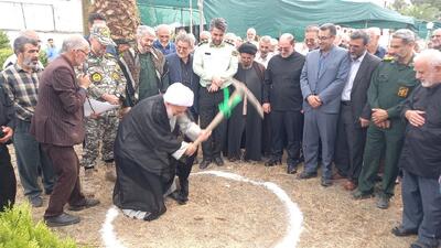 کلنگ زنی اولین مجتمع فرهنگی هنری دفتر حفظ آثار شهدا بسیج کشور در بهنمیر