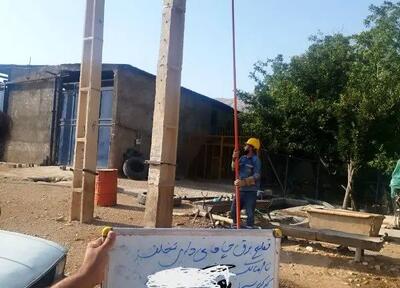 قطع انشعاب برق چاه‌های متخلف در استهبان