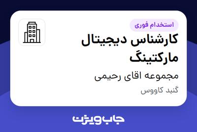 استخدام کارشناس دیجیتال مارکتینگ در مجموعه اقای رحیمی