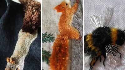 15 مدل گلدوزی برجسته شگفت‌انگیز برای مانتو، شال و کوسن