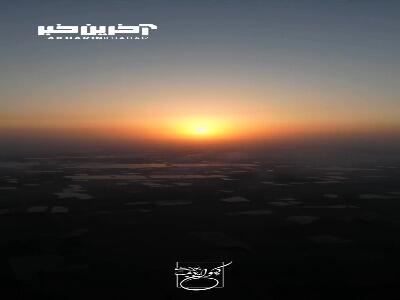 غروب آفتاب در شالیزار