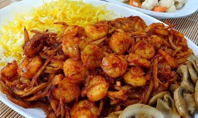 طرز تهیه دوپیازه میگو بندری و جنوبی اصیل