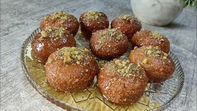 طرز تهیه حلوای معسله نرم و خوشمزه فقط با یک تخم مرغ بدون فر